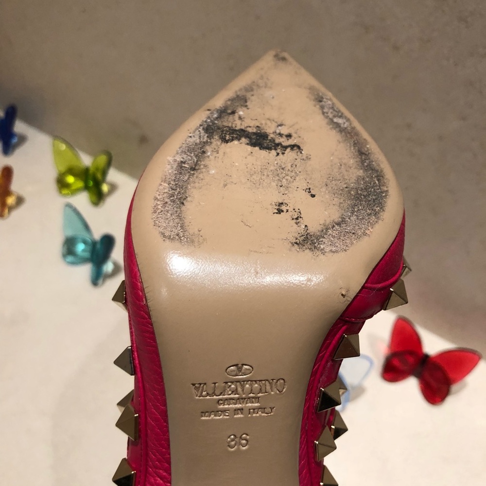 Valentino Hot Pink Rock Stud Heels - Picture 2 of 4